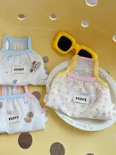 夏用可愛いカートゥーンデザインの犬服【薄手・ノースリーブ・犬と猫対応】