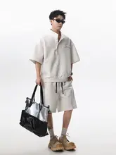 夏用 メンズポロシャツ【ハイネック・半袖・スタイル】（セットアップ対応）
