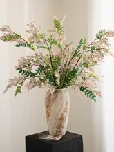 侘寂風の創意あるフェイクフラワーと花瓶の飾り【リビング・玄関・ダイニング用】（セットアップ対応）