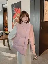 大きいサイズ レディース カジュアルダウンベスト【立ち襟・冬用・保温・フィット】