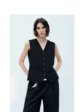 デザイン性に富んだ両面使用可能なノースリーブベスト【肌に優しい・女性用】