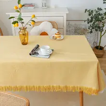 シンプルなデザインの長方形テーブルクロス【北欧スタイル・高級感あり・撮影用】