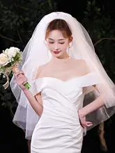 多層レースのボリュームヘッドドレス【結婚式・フォトシューティング用・エレガントデザイン】