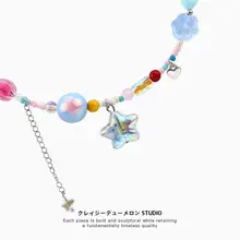 COACC 星星と蝶のビーズネックレス【春夏用・カラフル・レディース】