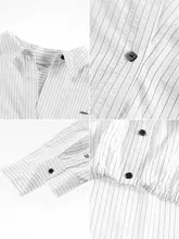 ストライプデザインのダブルレイヤーシャツ【秋冬用・ゆったりシルエット】
