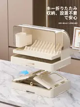 多層キッチン用食器収納ラック【プラスチック製・水切り・皿置き】