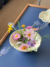Shinymomo 陶製花瓶【インテリア装飾・水切り機能・レトロデザイン】