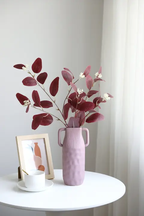 フェイクフラワー リビング 装飾花 ユーカリの葉 グリーン植物 花アート デコレーション