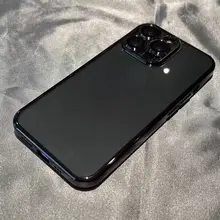 スマートフォンケース【電鍍仕上げ・男女兼用・黒・耐汚れ対応】