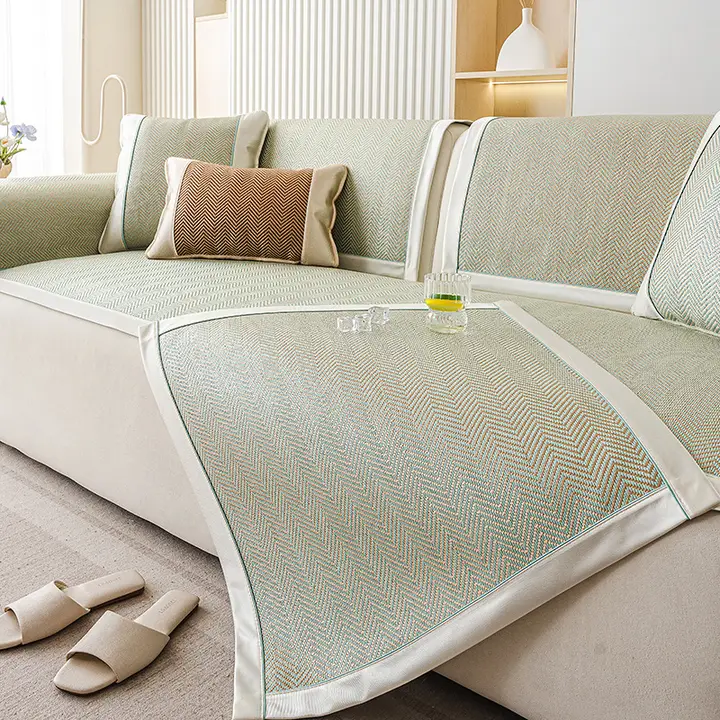 滑り止め付きソファ用クールマット【竹製・夏用・清涼感】（セットアップ対応）