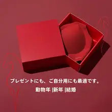 クラシックな赤色ランジェリーとパンティのギフトボックス【結婚祝いに最適】（セットアップ対応）