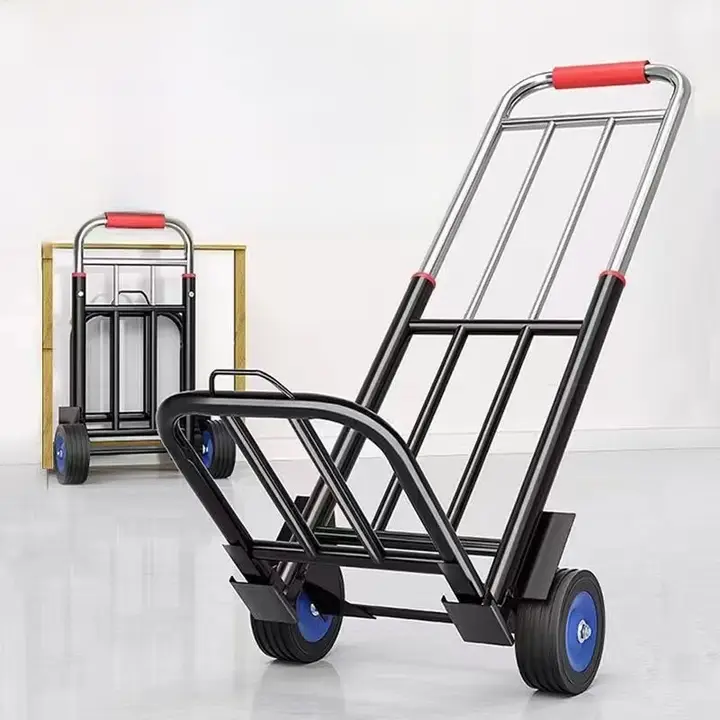 折りたたみ式家庭用運搬トロリー【軽量・買い物やアウトドアに最適】
