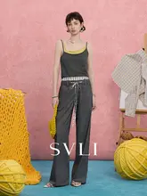 デザイン重ね着レイヤードビスチェ【コントラストカラー・スリムフィット】（セットアップ対応）