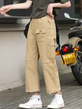 ミリタリーグリーンのワークパンツ【レディース・カジュアル・ストレート・ワイドレッグ・春秋用】（セットアップ対応）