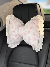 かわいいデザインの車用ヘッドレストクッション【ネックサポート・腰用クッション・車内用】（セットアップ対応）