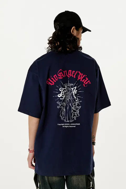 ジャングル虎プリントTシャツ【アメリカンオリジナル・半袖・ゆったりデザイン】