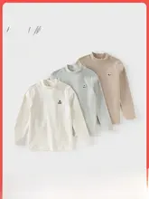 長袖Tシャツ キッズ ボーイズ ハーフタートルネック インナー 秋物