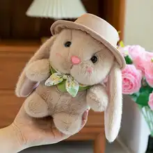 可愛い帽子付きのうさぎぬいぐるみ【ファーレトリボン・おやすみ用・子供用誕生日ギフト】
