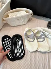 滑り止め付き ヨガソックス【女性用・初心者向け・フィットネス・ダンス・トレーニング】