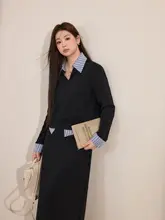 春にぴったり！大きいサイズのファッションワンピース風シャツとスウェットパーカー＆Aラインスカート（セットアップ対応）