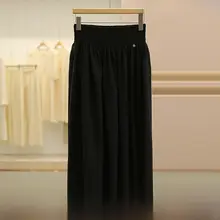 ファッション高腰タイトスカート【膝丈・Aライン・シンプルデザイン】（セットアップ対応）