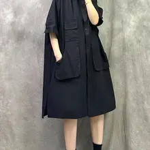 フランス風デザインの夏用ワンピース【ルーズフィット・カジュアル・ブレザースタイル】（セットアップ対応）