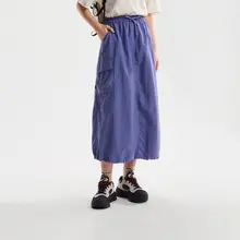 pelliot 軽やかな撥水加工のAラインロングスカート【女性用・アウトドアイベントに最適・シンプルデザイン】
