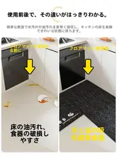 滑り止め付きキッチンマット【防油・水吸収・お手入れ簡単・ロングタイプ】