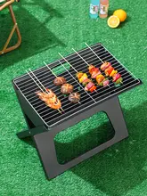 アウトドア用 折りたたみ式BBQグリル【ポータブル・X型デザイン】