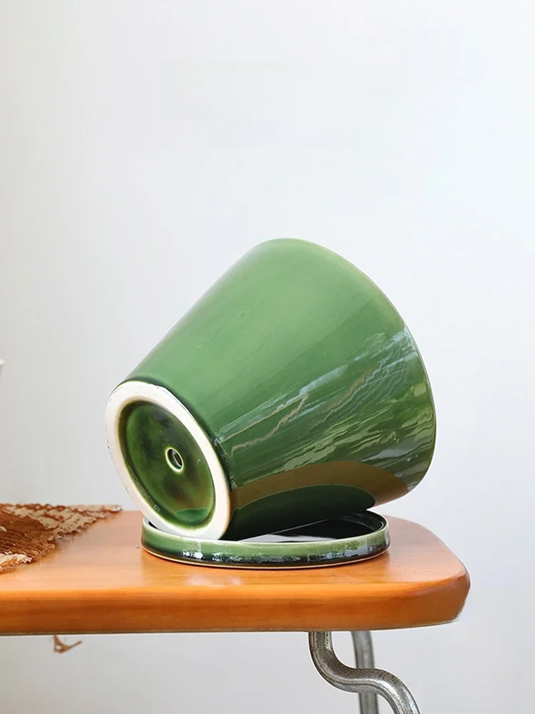 ほうれん草 プランターでインテリアを彩る：陶器製苔球風グラデーション花盆の実用性と環境適応性
