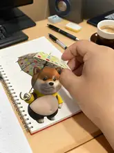 柴犬デザインのドアストッパー【静音・おもしろいデザイン・衝突防止】