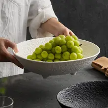フルーツプレート 足付き 陶器 侘び寂び ホワイト デザートプレート アフタヌーンティー ホテル仕様 おしゃれ インテリア