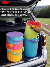 厚手の食品グレードプラスチック収納バケツ【蓋付き・座れるデザイン・持ち運びに便利】