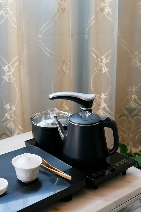 電気茶炉 自動給水機能付き【陶製・電熱式・茶道用アクセサリー】