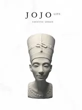 石膏像 彫刻 石像 置物 古代エジプト レプリカ ネフェルティティ モアイ 美術 デッサン用 インテリア 「JOJO'S L.PD.MOAI.」