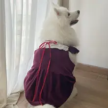 クリスマス用ペット犬用ドレス【大中小型犬対応・サモエド・ラブラドール犬に最適】