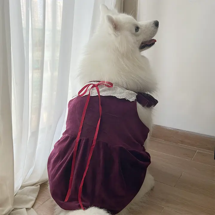 クリスマス用ペット犬用ドレス【大中小型犬対応・サモエド・ラブラドール犬に最適】