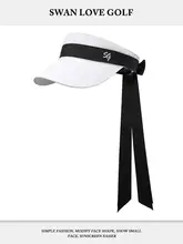 シンプルで使いやすい！レディース ゴルフ用 サンバイザー帽【アウトドア・日焼け対策・空頂デザイン】