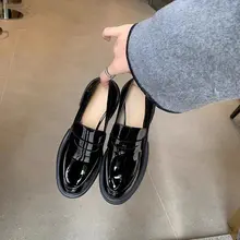 本革ローファーシューズ【厚底・粗ヒール・ブラック・イギリス風】