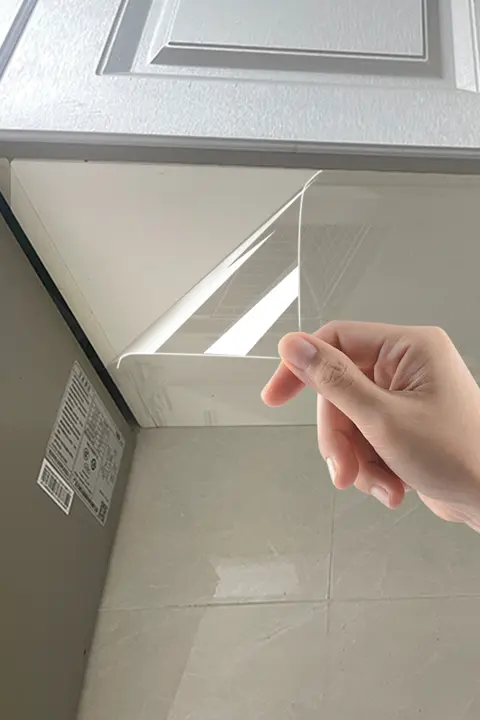 キッチン吊り戸棚用防油シート【透明・防湿・防蒸気・高耐熱・お手入れ楽々】