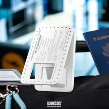 マグネット式 スマホスタンド ミニミラー付き カード収納 旅行用 ユニーク 遊び心