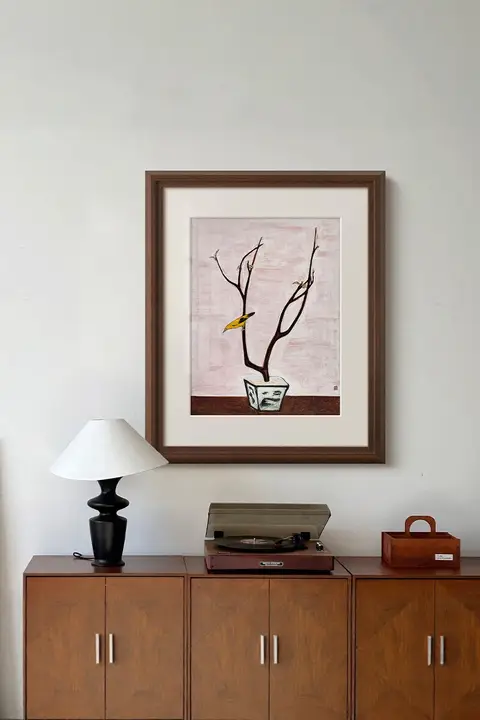 華やかな花鳥のフランス風レトロアートリビングルーム装飾画【カジュアルな食堂・玄関用】