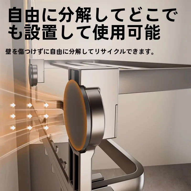 グレーの宇宙アルミ製吸盤タオルハンガー：浴室リフォームセットにおける空間効率と耐久性の実証