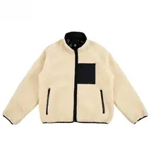 SLAMBLE 冬用モザイクフリース立ち襟ジッパー保温ジャケット【男女兼用・カジュアル・万能】