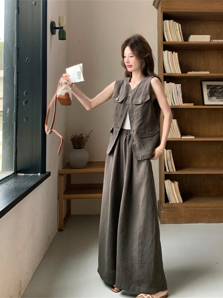 工装風レトロジレとワイドパンツセット：春夏のカジュアルスタイルで自分に合う服を選びましょう