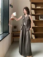 工装風レトロジレとワイドパンツ【春夏用・カジュアルスタイル・ビッグシルエット】（セットアップ対応）