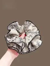 優雅な水墨画風のヘアゴム【おしゃれ・低ポニーテール用】