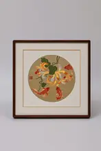 南京雲錦研究所の金刺繍 鯉の壁掛けアート【中華風・伝統工芸】