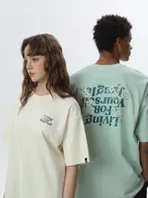 オリジナルデザインロゴ入りショートスリーブTシャツ【カップル・男女兼用・コットン】