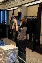 コーデュロイ製 レトロ風 平頂ハット